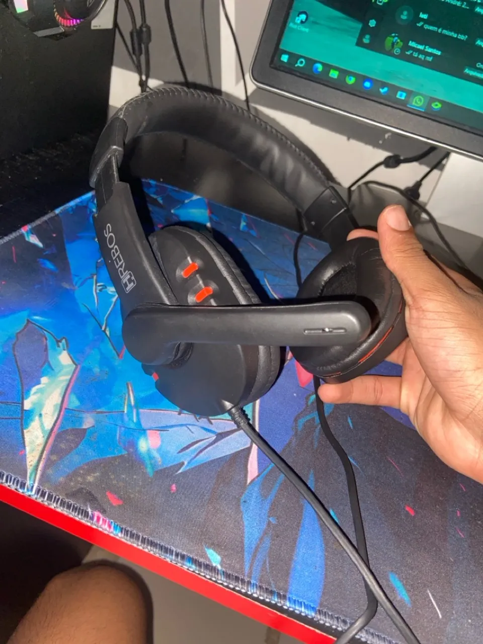 Headset Gamer Fone de Ouvido com Microfone