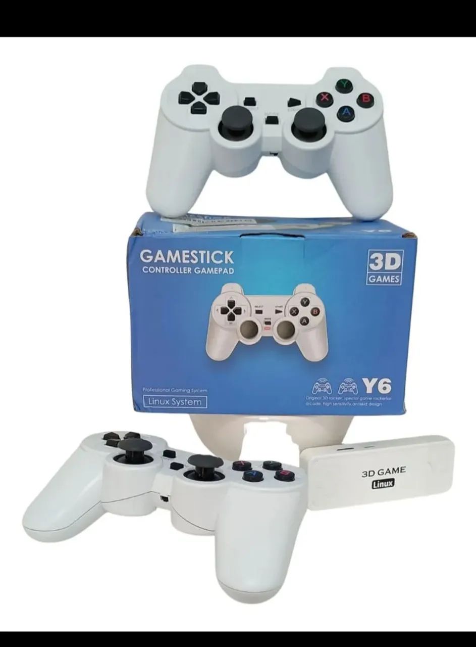 Vídeo Game Gamestick 4K Y6 com 2 Controles sem Fio - Foto 2