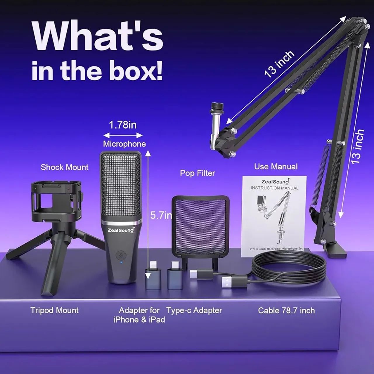 Microfone ZealSound Profissional para Streaming - Foto 3