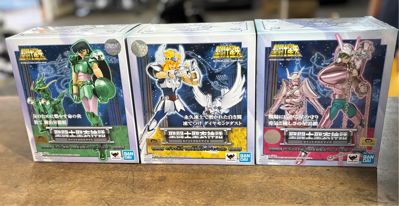 Kit 3 Cloth Myth v1 Rivival - Shiryu, hyoga e shun