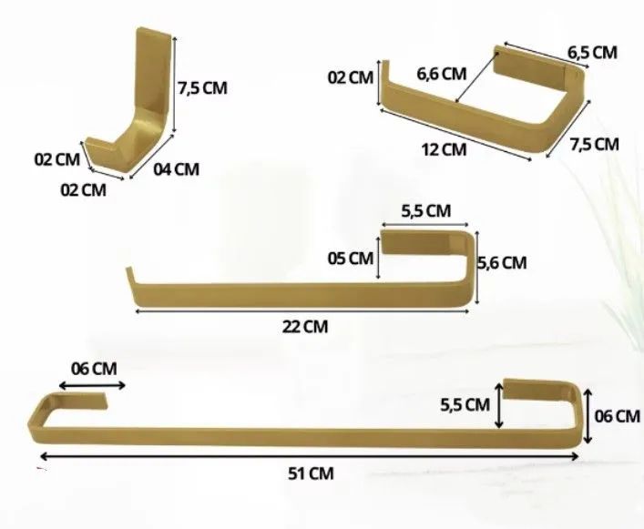 Kit metal ouro escovado banheiro .Promoção! - Foto 3