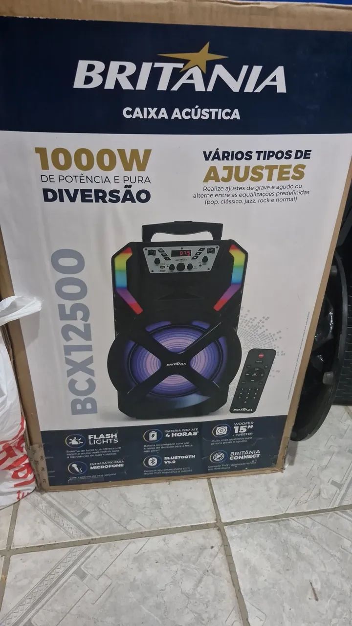caixa  acustica britania bcx12500 ;1000w