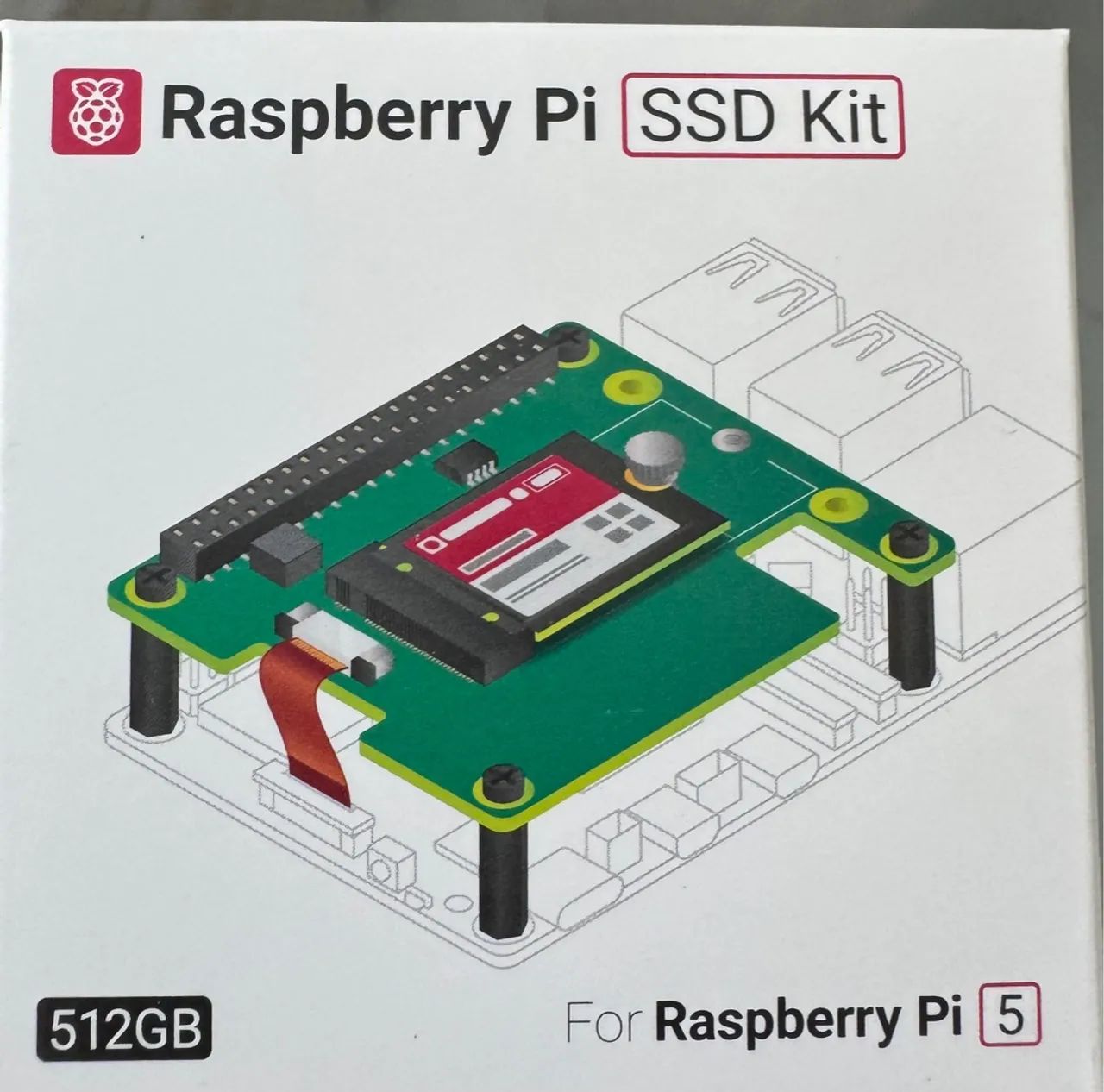 Raspberry pi 5 + Pi M.2 HAT NVMe SSD 512 GB + pi power supply +  raspberry pi case  - Foto 2