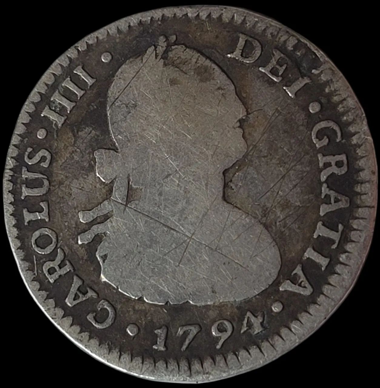 Moeda antiga da Espanha de prata  - Foto 2