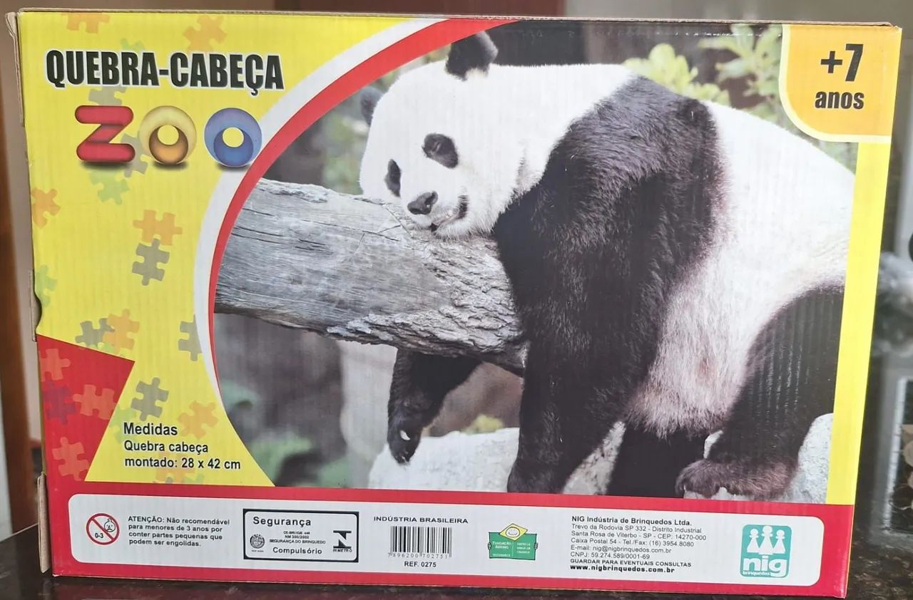 Quebra Cabeça Zoo Panda 108 Peças Nig - Foto 2