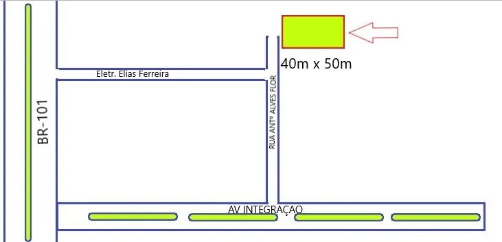 PERMUTA Terreno 2.000m² (40m x 50m) San Vale - Rua Antº Alves Flor/ Natal