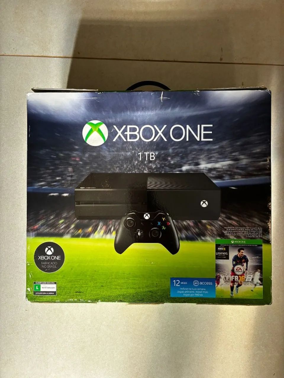 Xbox One 1 Tera com Kick Net + 2 controles Sem fio + Jogos brinde