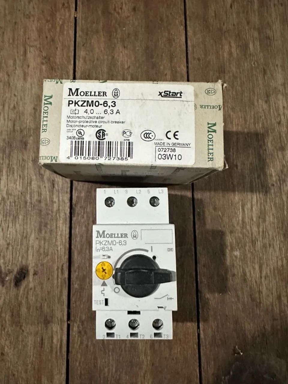 Disjuntor Motor 4-6.3a 440v XTpr6p3bc1 Moeller Pkzm0-6.3 072738 Frequência 50 Hz /60 - Foto 2