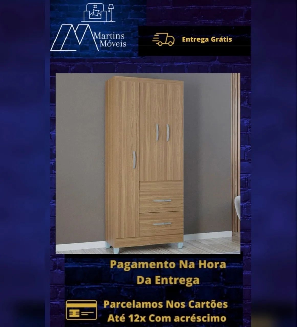 GRANDE PROMOÇÃO*GUARDA ROUPA 3 PORTAS ATENAS  ENTREGA GRÁTIS ACEITA CARTÃO - Foto 5