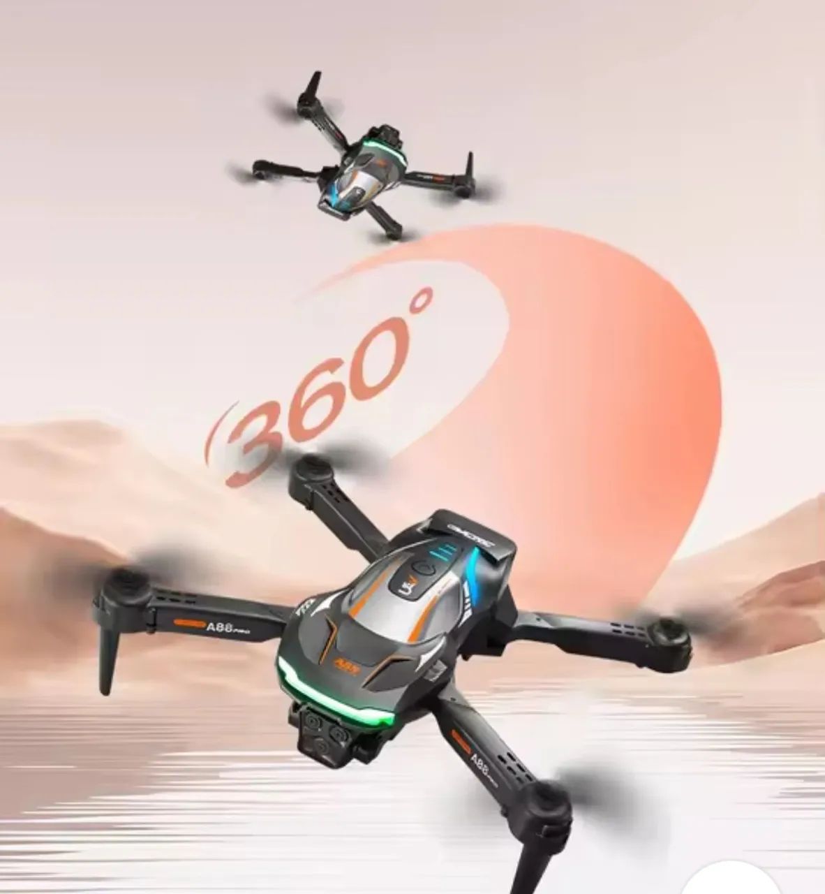 Drone com câmera A88 com controle tag e88 e99 gt3  - Foto 3