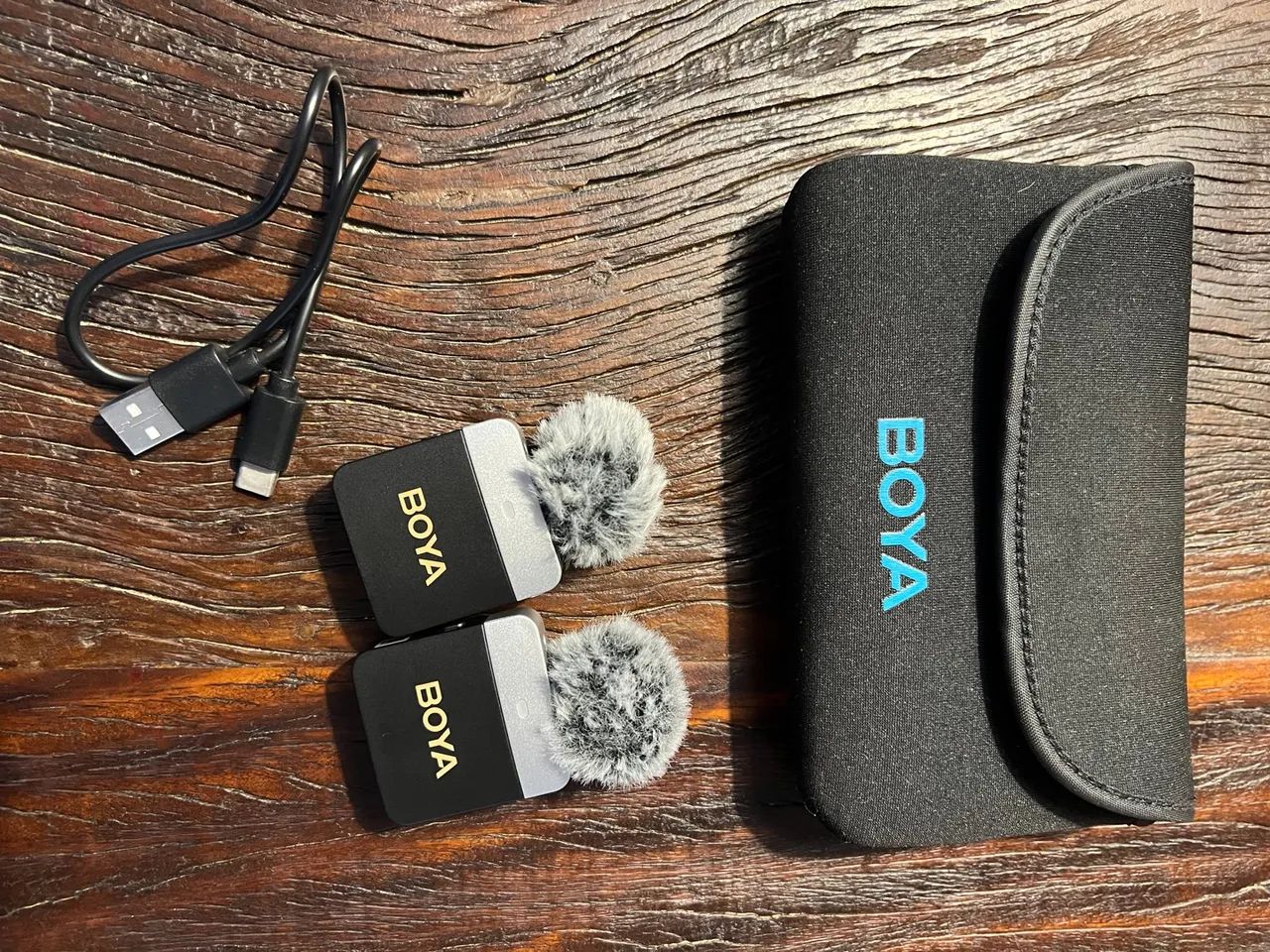 Microfone Sem Fio Duplo BOYA BY-M1V6 para iOS - Foto 4