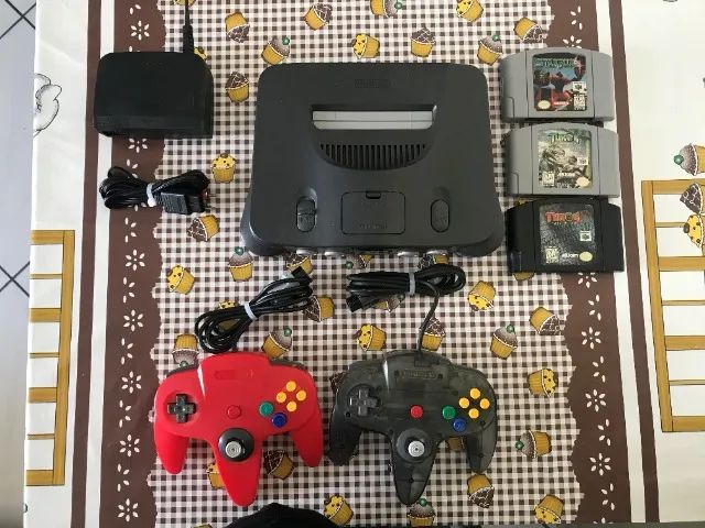 Nintendo 64 com 2 controles e 2 jogos  - Foto 2