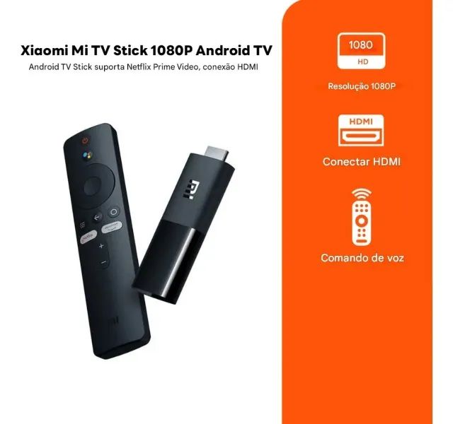 Xiaomi Mi Tv Stick Televisão Full Hd 8gb Controle Por Voz - Loja Coimbra Computadores - Foto 3