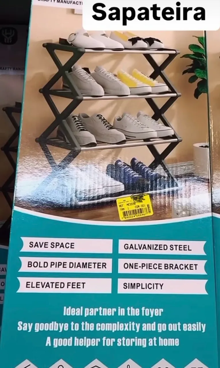 Sapateira dobrável para organizar seus sapatos!