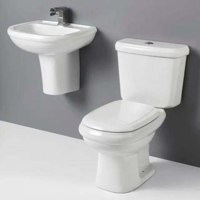 Kit Lavatório + Vaso Sanitário com Caixa Acoplada Sabatini 3/6L - Novo