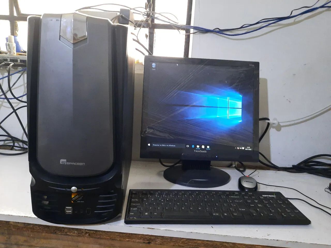 PC completo LCD17 pol core2duo HD 500 Gb memória 6 G