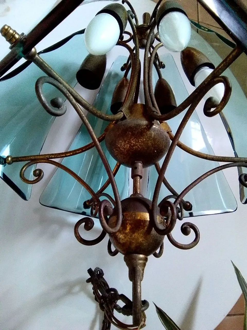 Lustre vintage em vidro verde - Foto 3