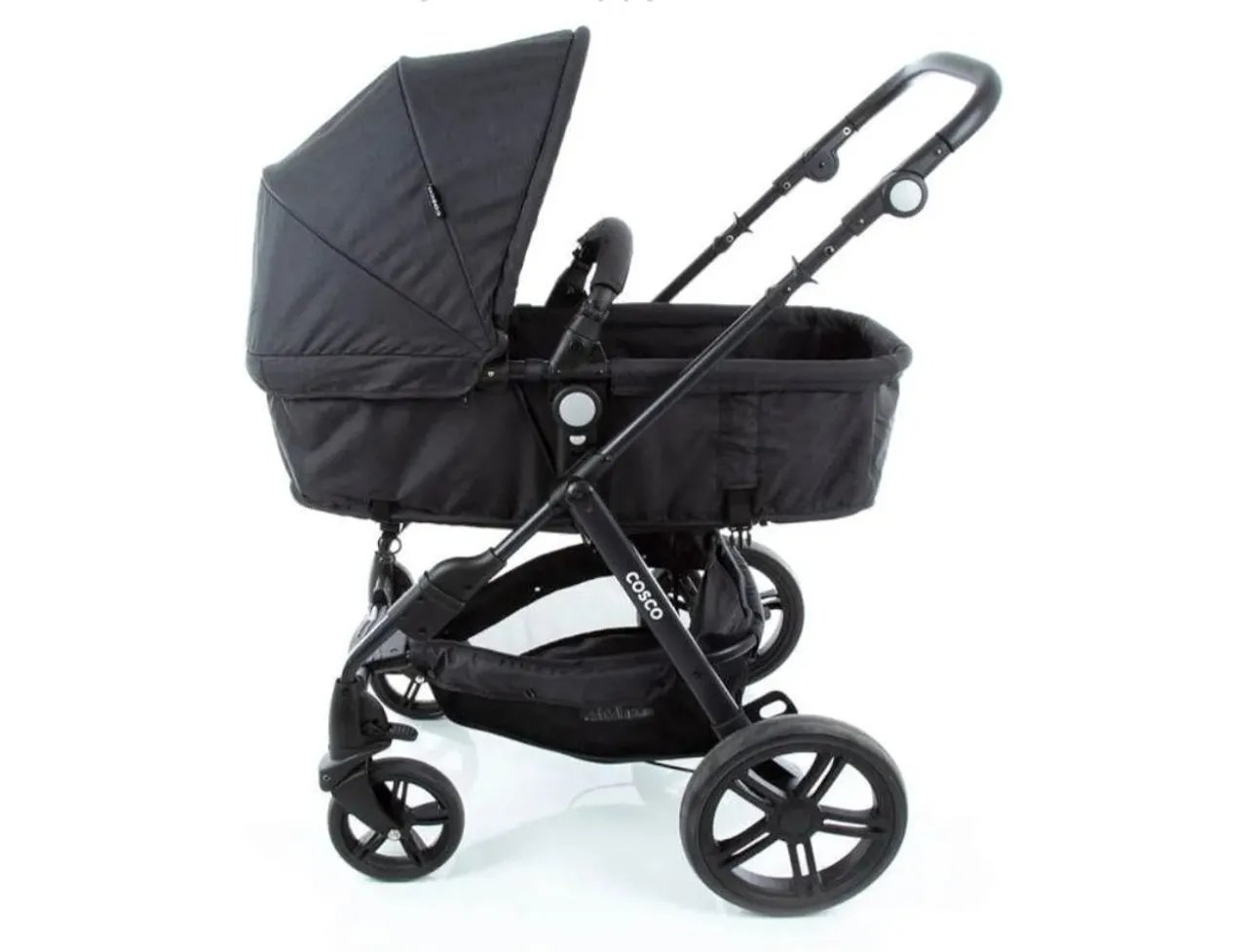Carrinho de bebê trio Moisés cosco preto
