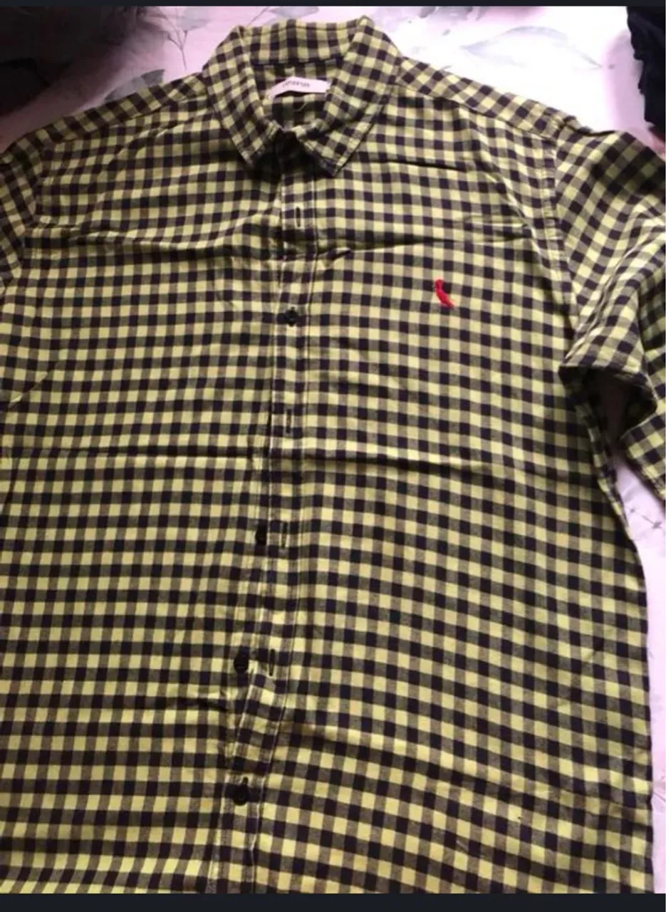 Camisa xadrez Reserva amarela e preta