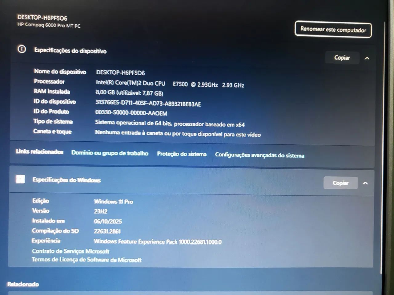 PC Computador HP Desktop Completo, Pronto para uso - Foto 2