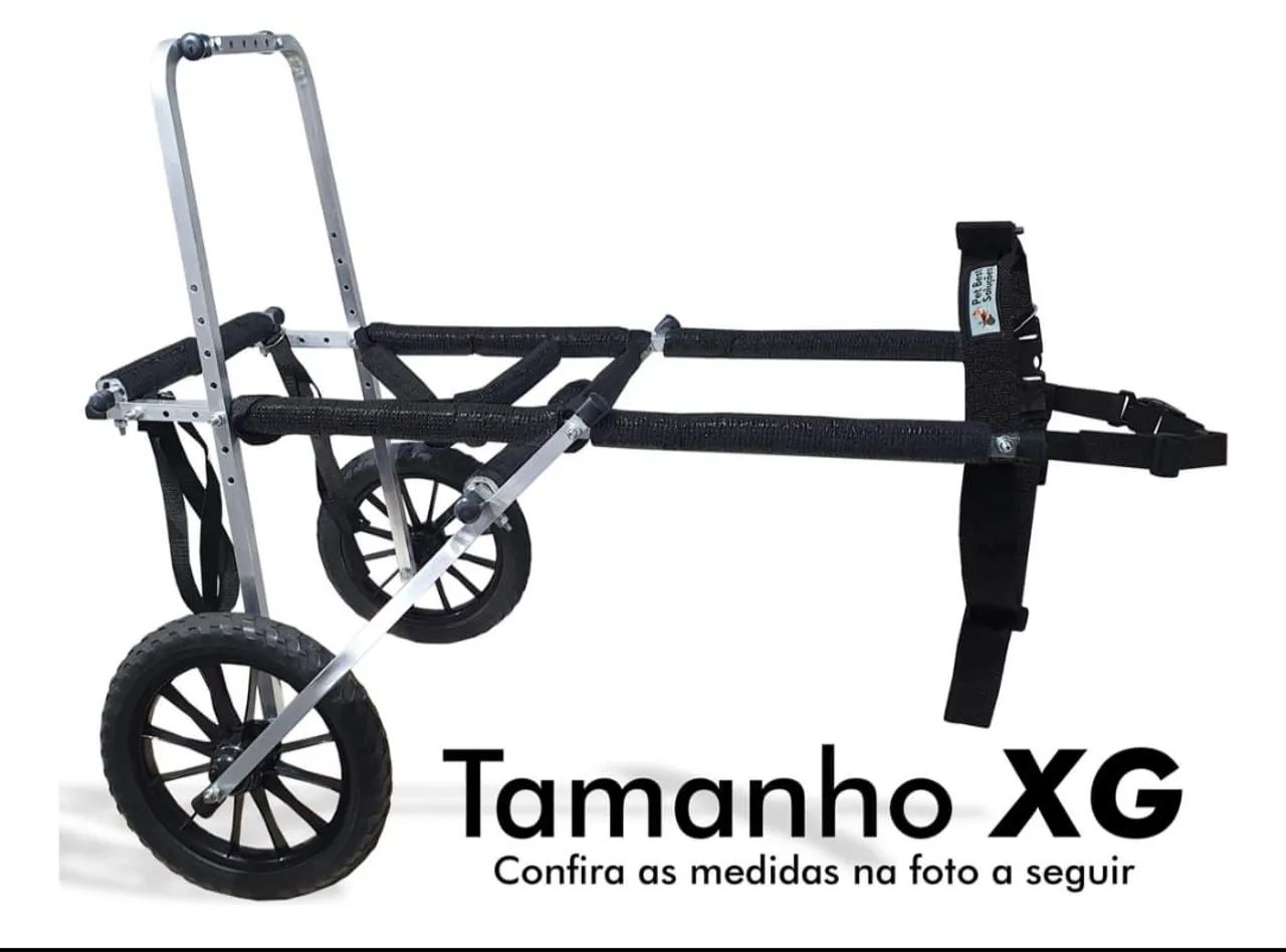 Cadeira de 2 Rodas Cachorro xg Extra Grande Regulável Cão  - Foto 3