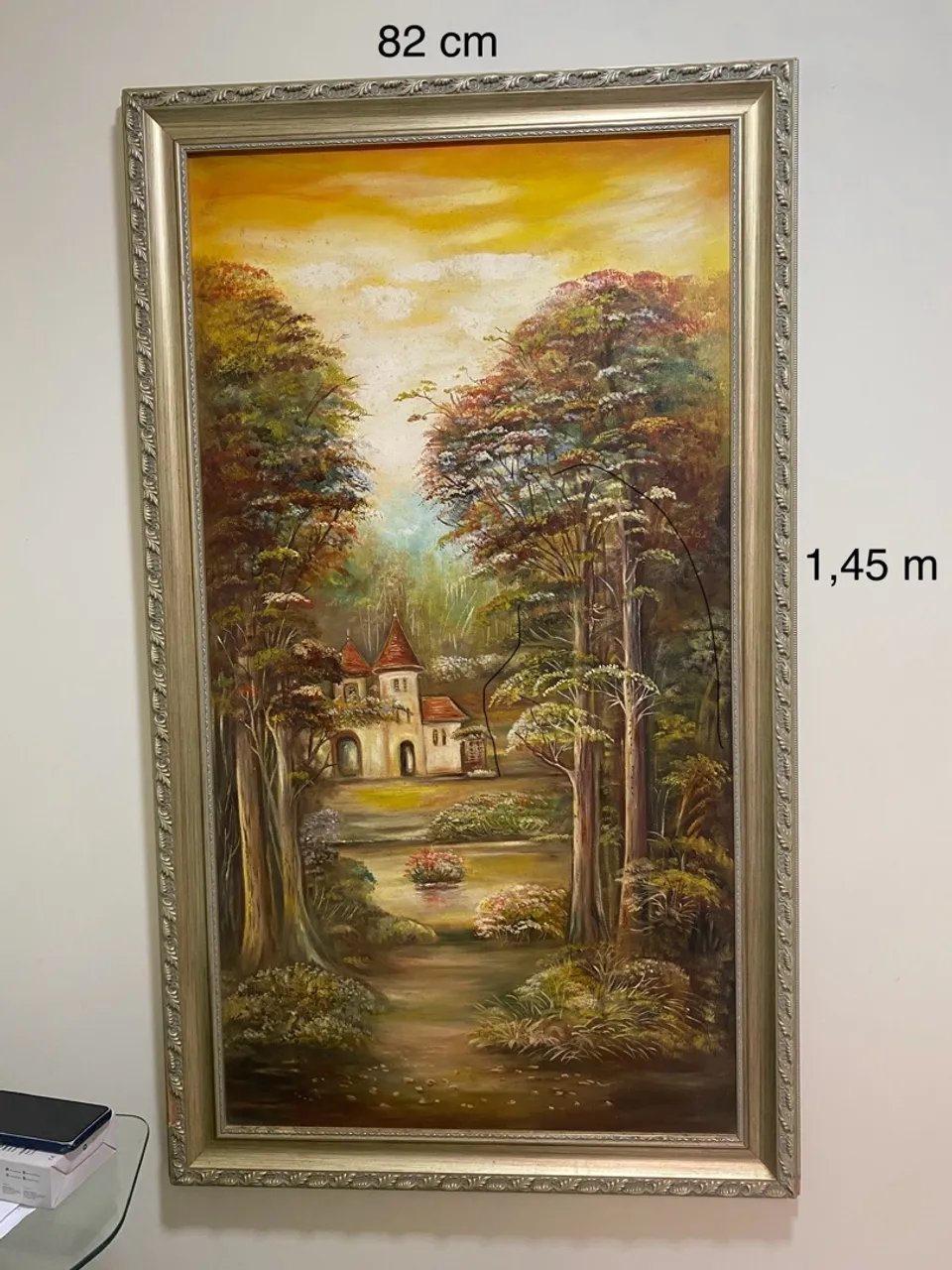 Quadro Pintura a Óleo Paisagem com Moldura