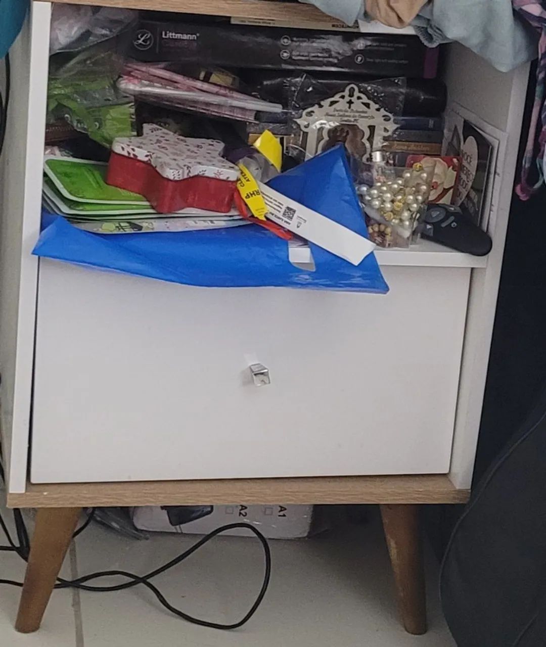 Mesa de cabeceira Fellicci Nogal Estilo Nórdico 
