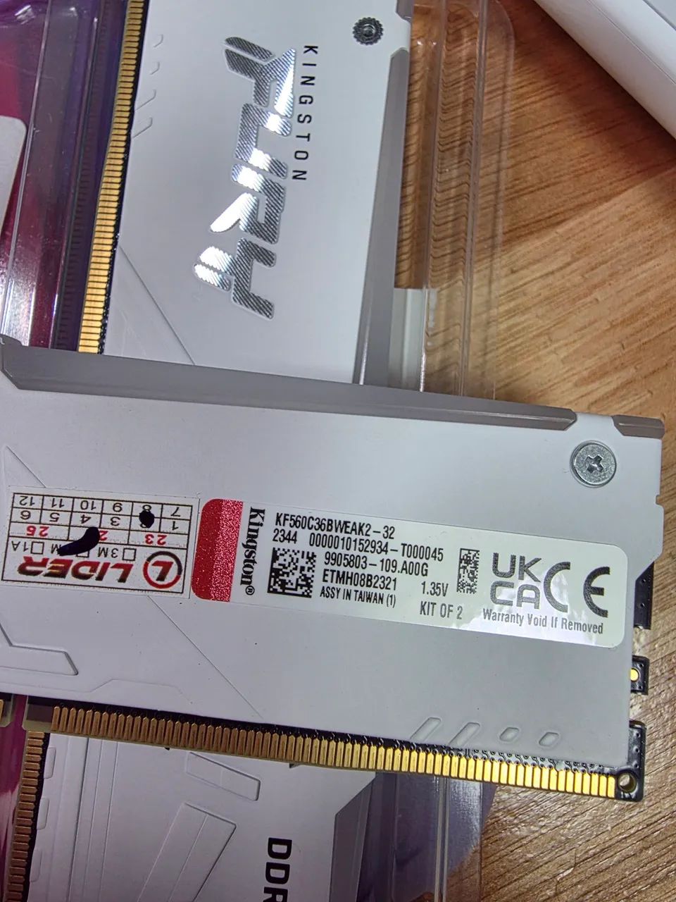 Memória Kingston Fury Beast DDR5 32GB (2x16GB) 6000MHz CL36 Branca - Foto 2