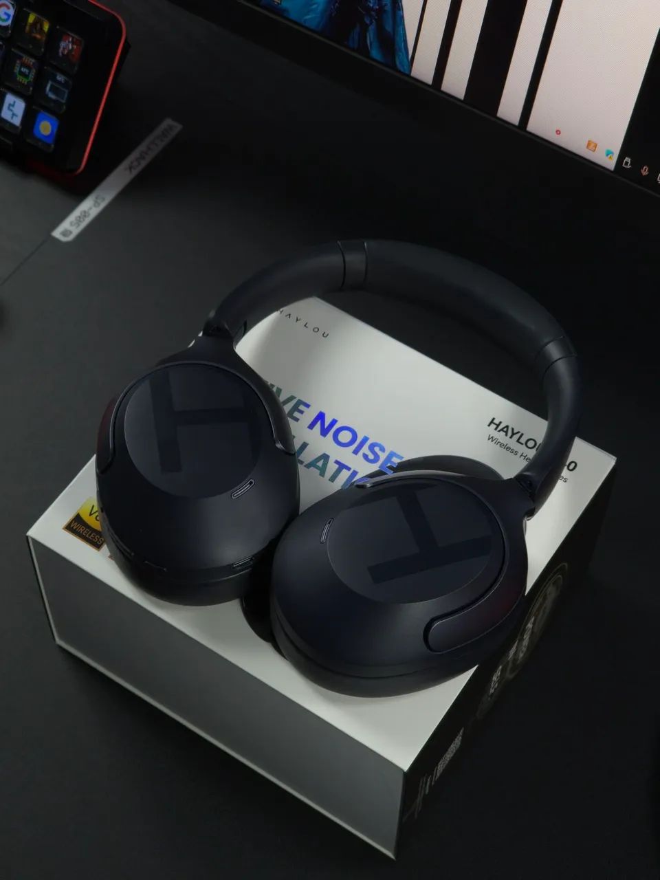 Haylou s40 ANC headphone Bluetooth 6.0 com microfone cancelamento de ruído  - Foto 3