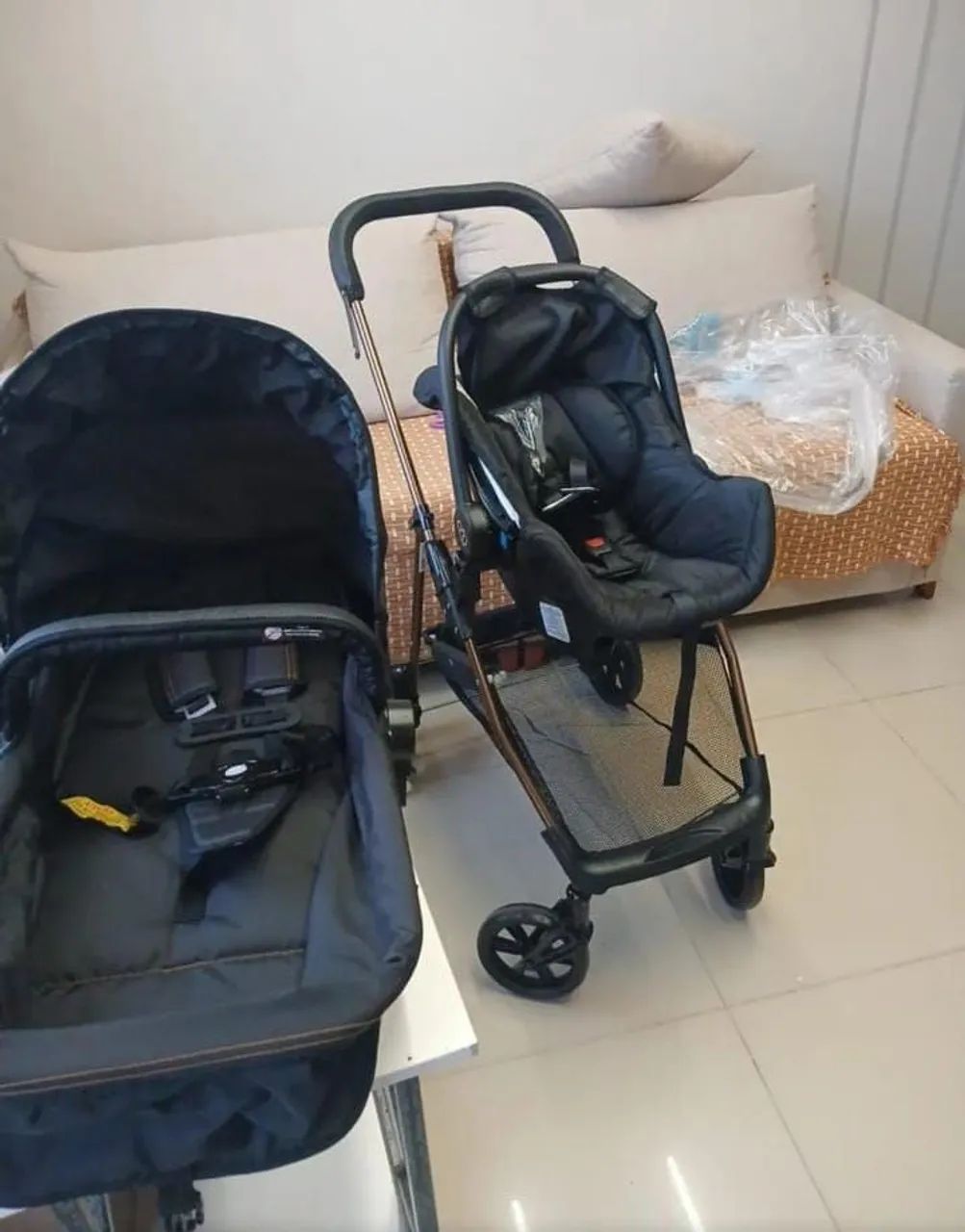 Carrinho moises, Acopla bebê conforto  - Foto 2