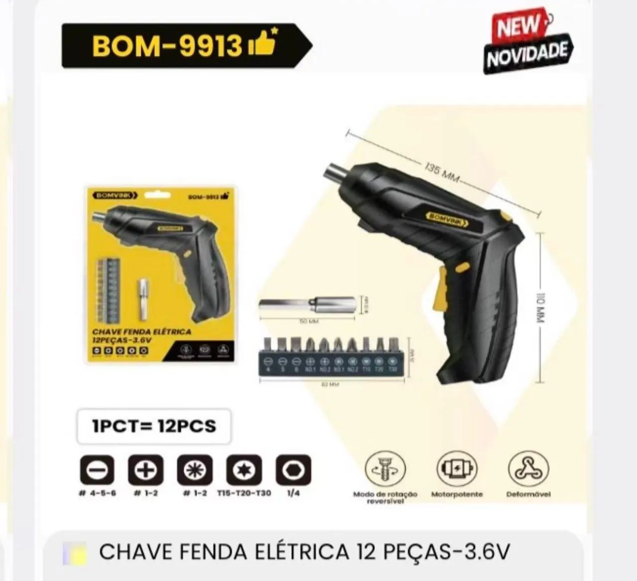 Mini parafusadeira 80 fazer entregar 