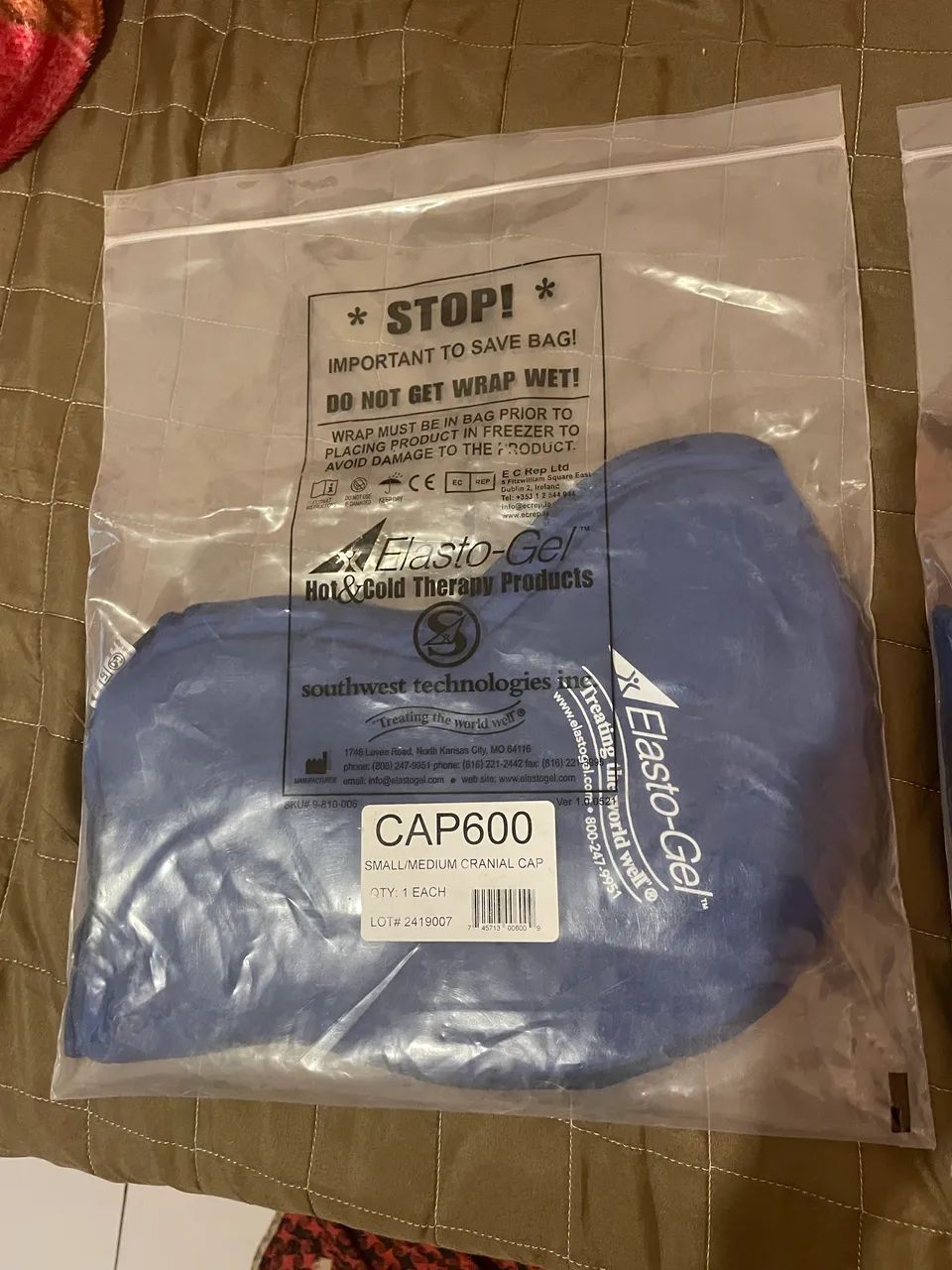 Touca terapêutica - Elasto-Gel Cranial Cap CAP600 - Small/Medium - Hot & Cold Therapy - Foto 4