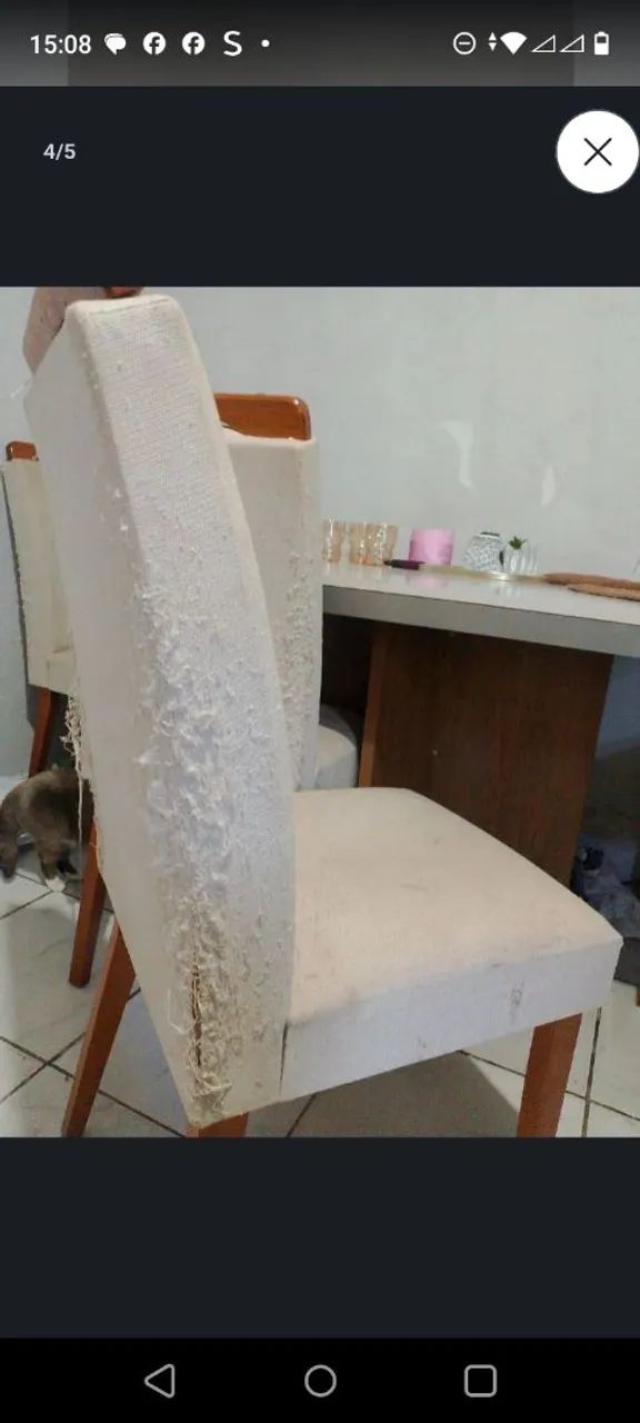 Conjunto de mesa 4 cadeiras  - Foto 4