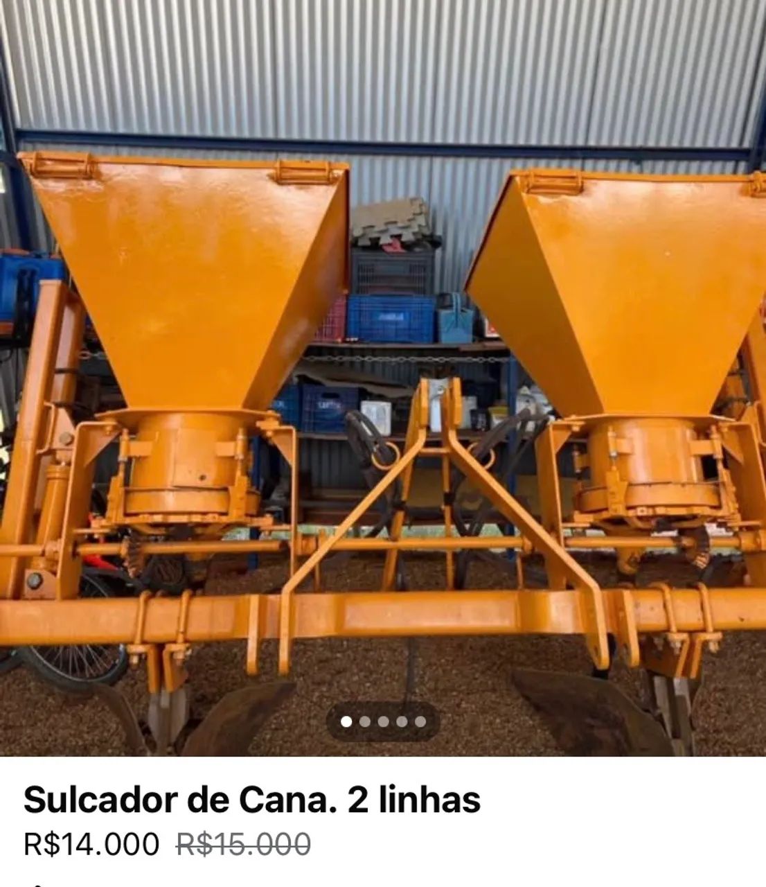 Sulcador de cana 2 linhas 