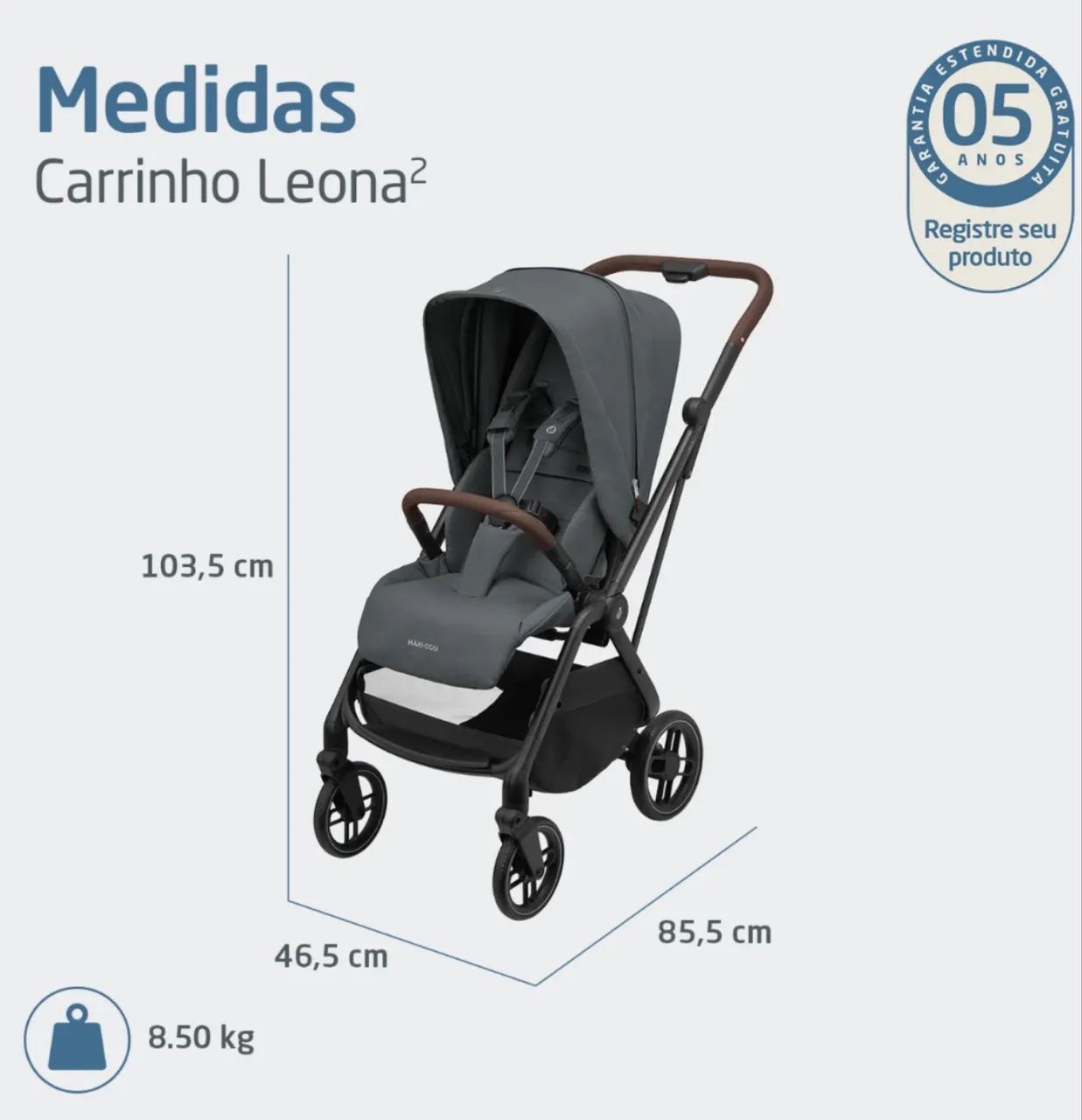 Carrinho Leona 2 da Maxi Cosi cor Essential black  - Foto 2