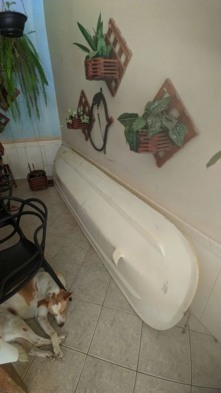 Caiaque de um lugar com espaço na frente em fibra - Foto 4