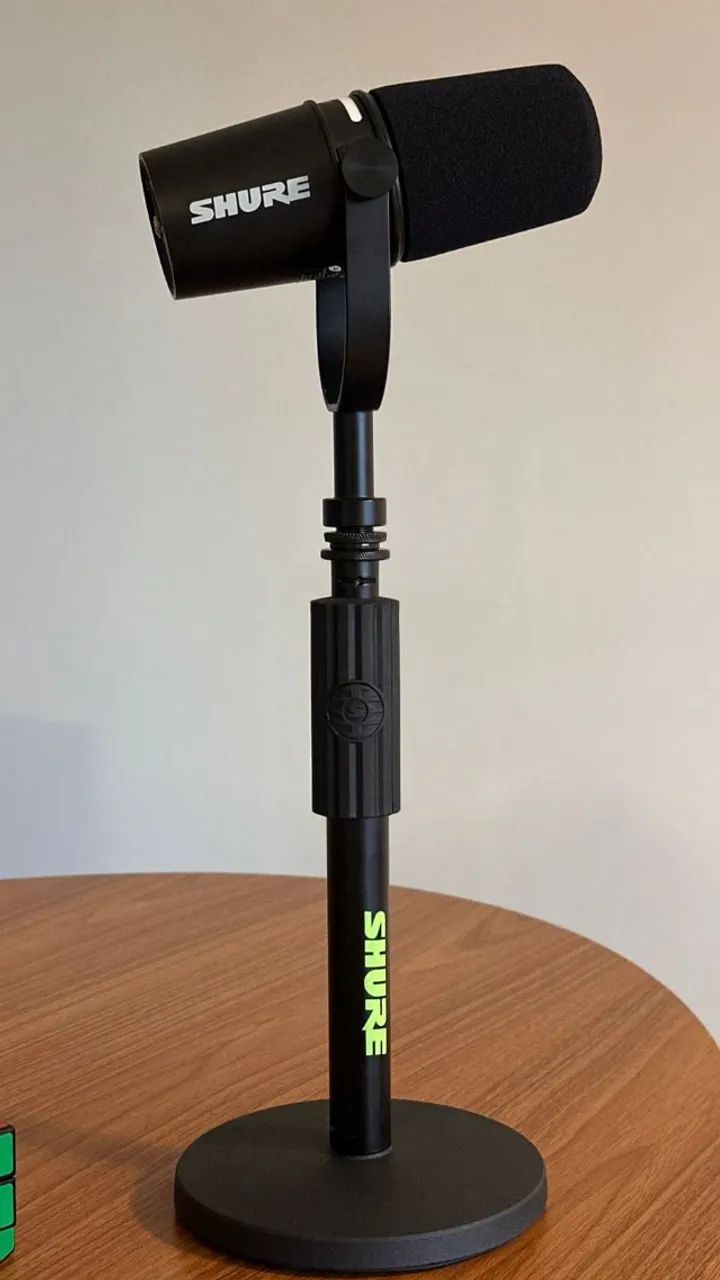 Microfone Shure Mv7+ Preto Usb Para Podcast + Brinde Suporte - Foto 2