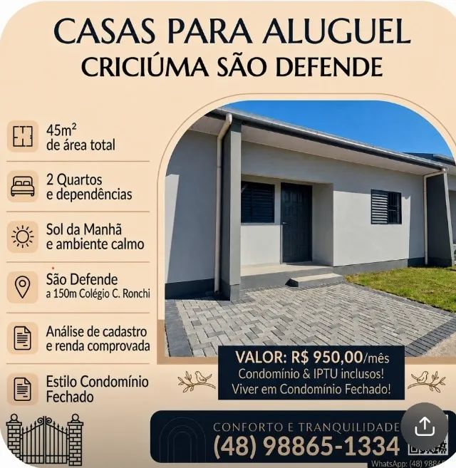 Casa Aluguel 2 quartos