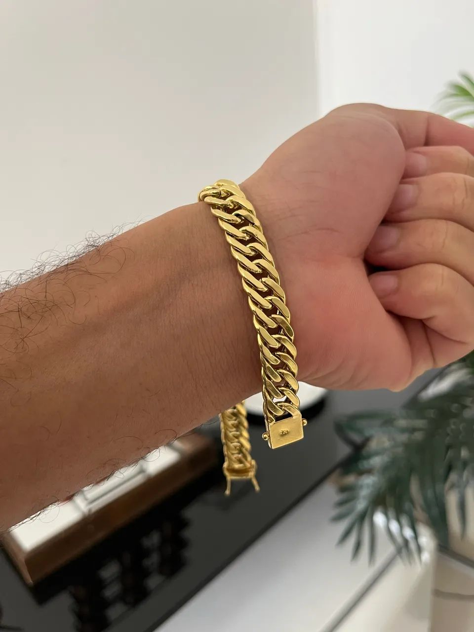 Pulseira Grossa de Ouro 18k