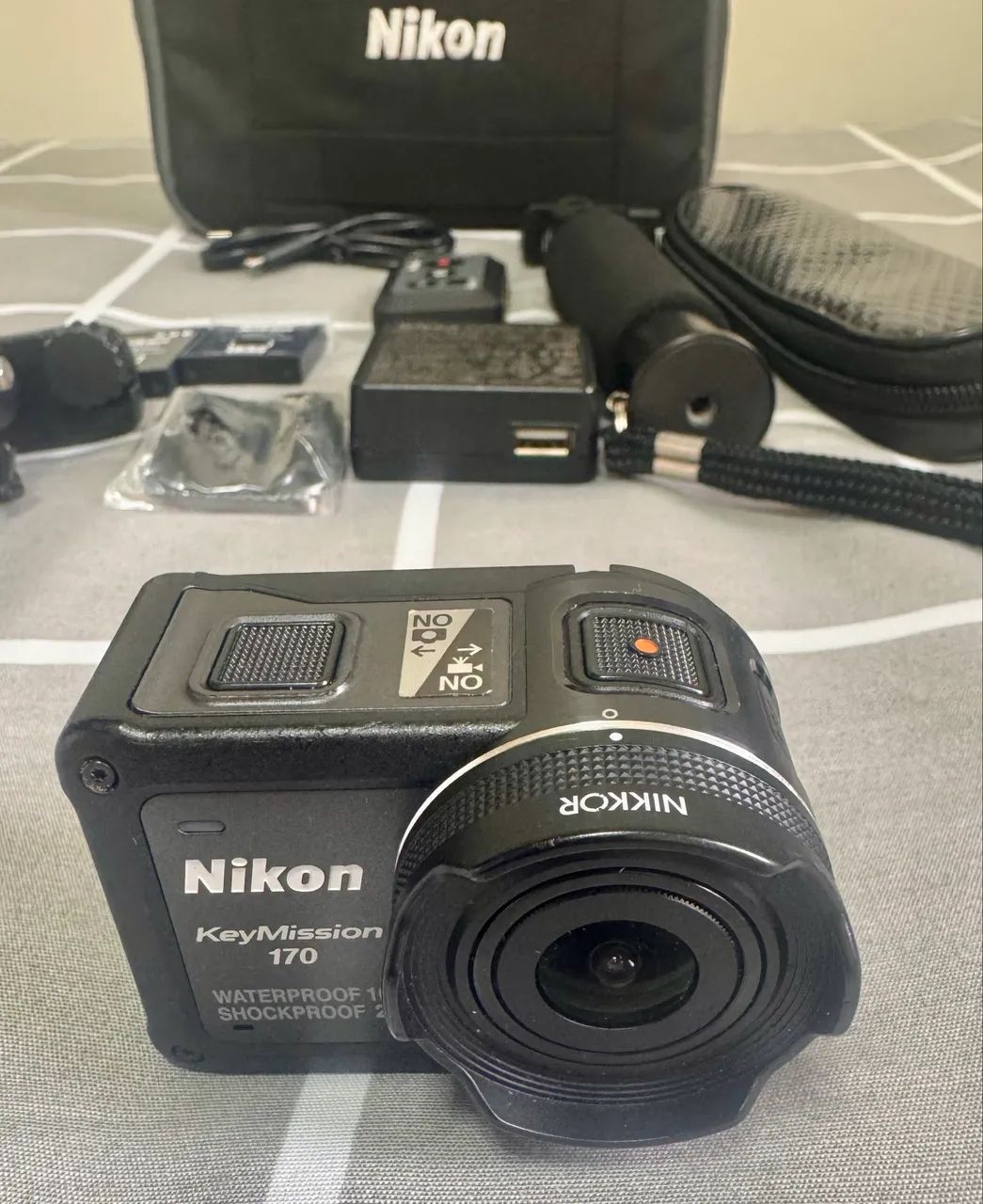 Nikon KeyMission 170 4K - Completa com Todos os Acessórios