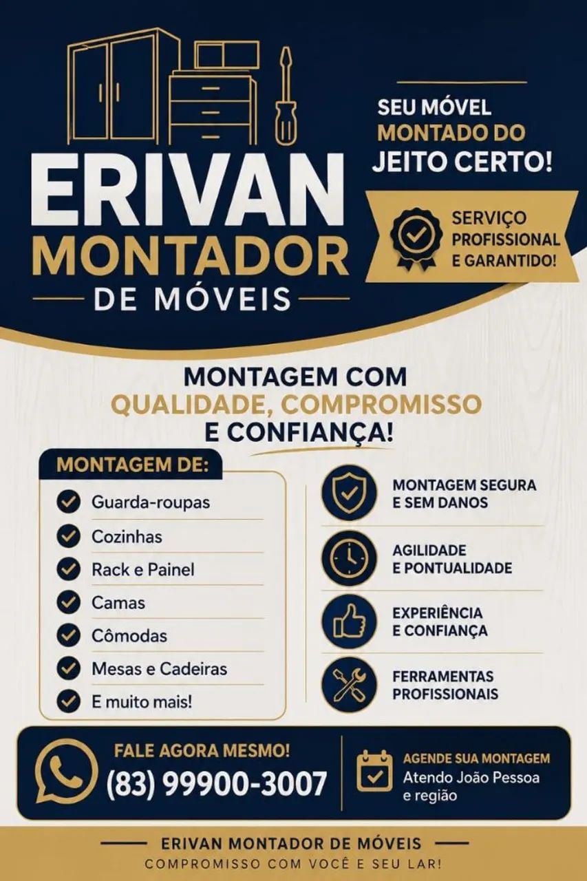 Montado de móveis 