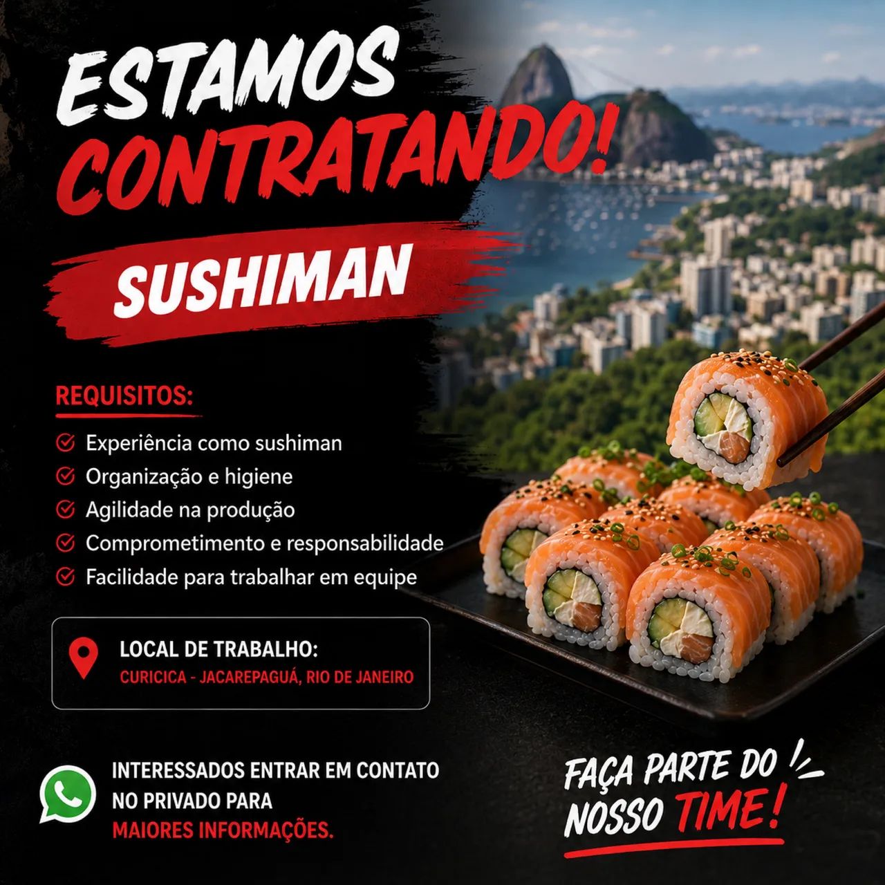 Vaga para Sushiman 