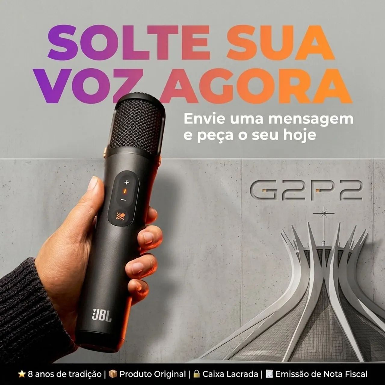 MICROFONE SEM JBL EASYSING MICS COM REMOÇÃO VOCAL IA | ORIGINAL  - Foto 3