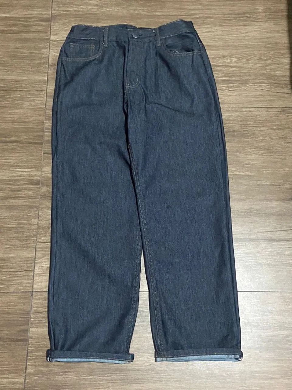 calça jeans baggy raw denim - Foto 2