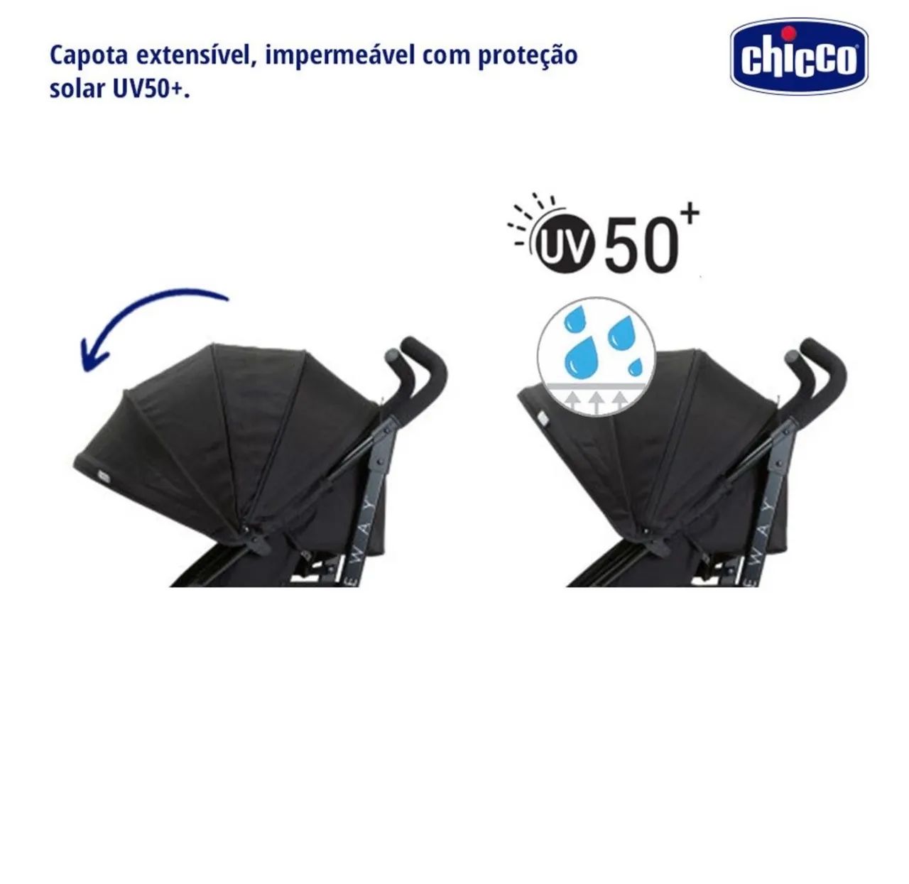 CARRINHO CHICCO LITEWAY PRETO  - Foto 3