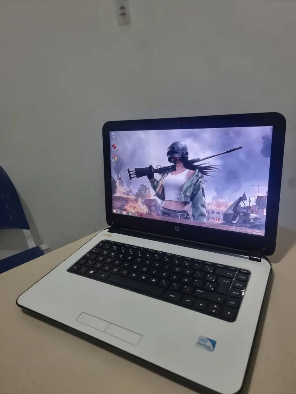 Notebook HP 14 branco   é pegar e usar - Foto 3
