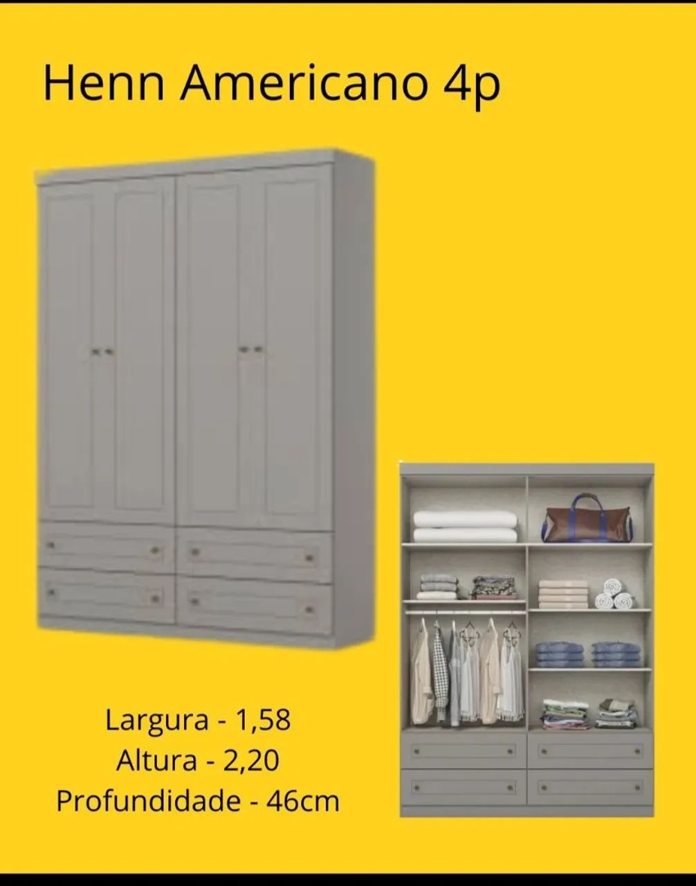Guarda Roupa 4 Portas 
