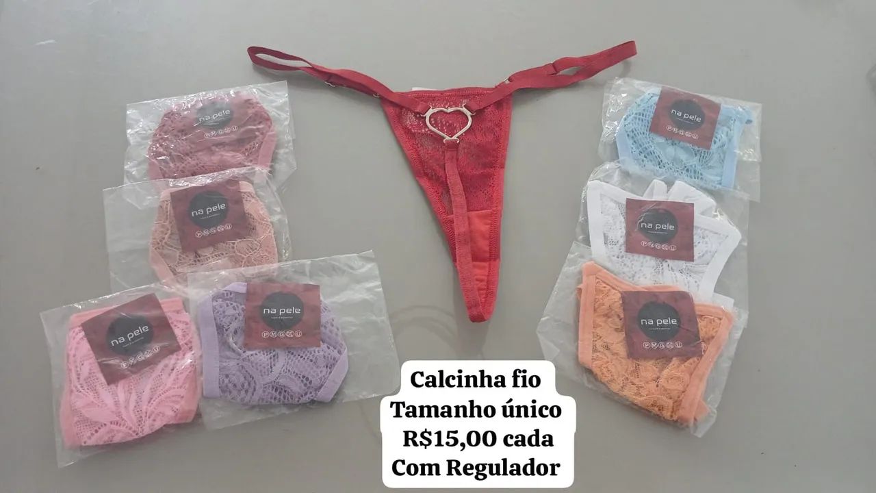 Calcinha feminina modelo fio dental