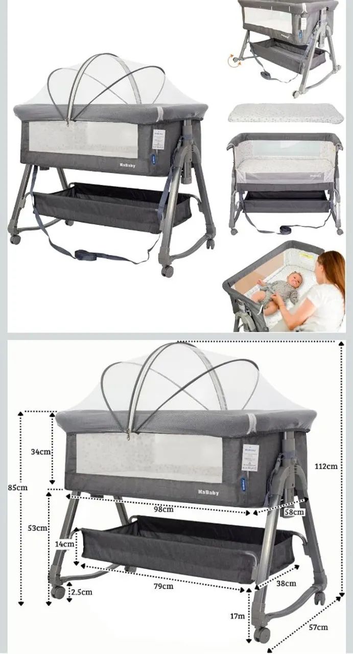BERÇO PORTÁTIL CO BED COM MOSQUITEIRO (PRATICAMENTE NOVO) - Foto 4