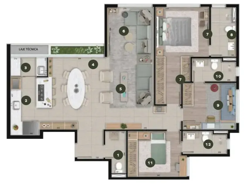 PLANTA 108m²